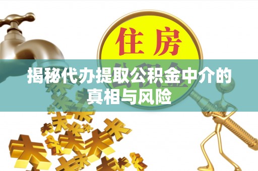 澎湖揭秘代办提取公积金中介的真相与风险