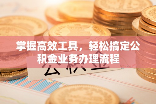澎湖掌握高效工具，轻松搞定公积金业务办理流程
